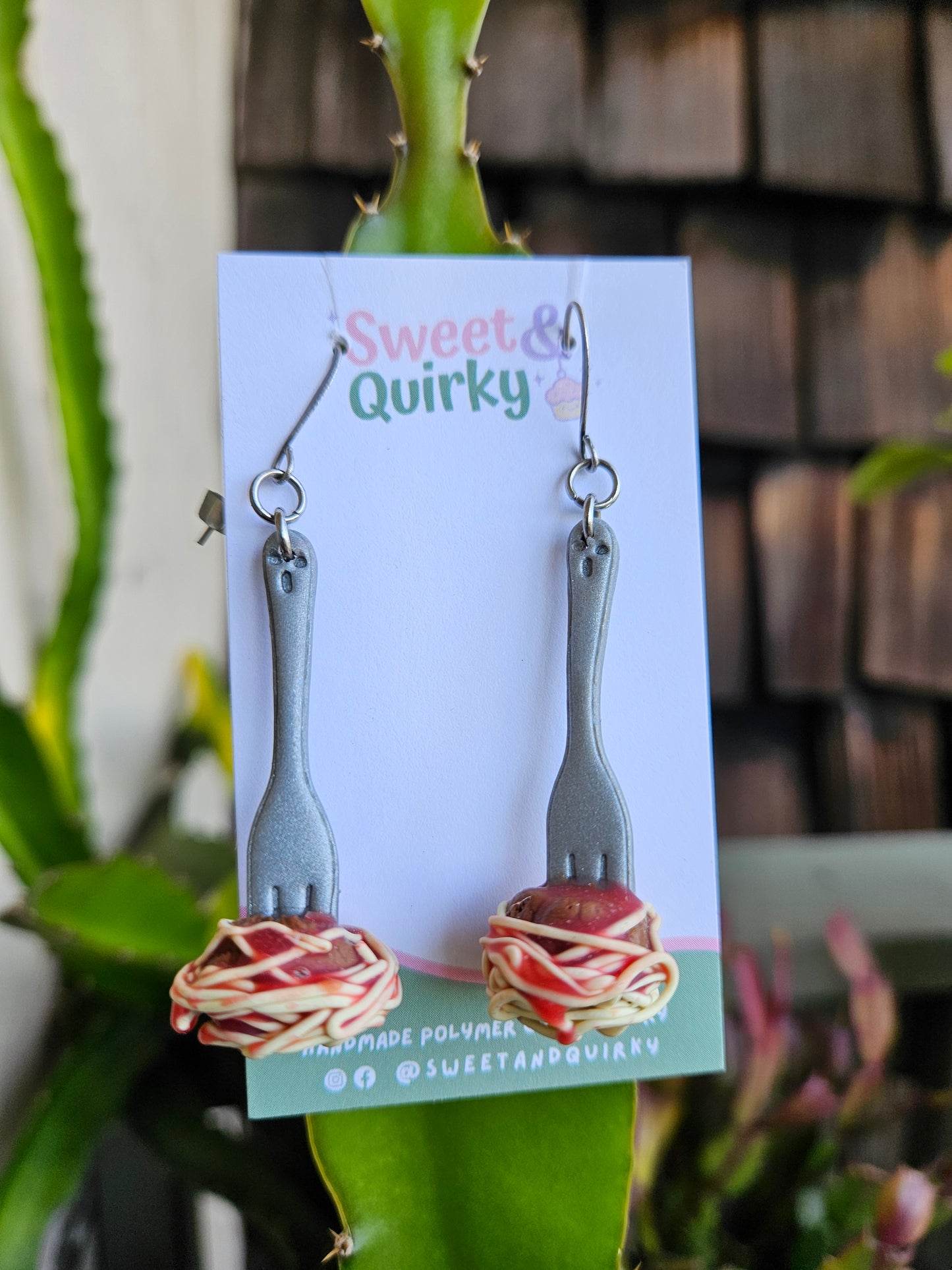 Spaghetti & Meatball Earrings or Keychain