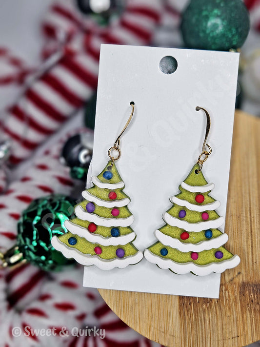 Merry Little Christmas Tree Earrings