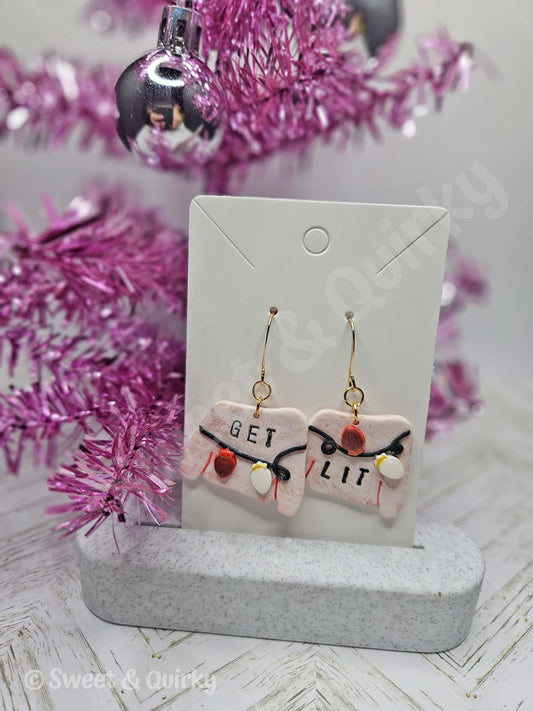 Get Lit Ugly Christmas Sweater Earrings