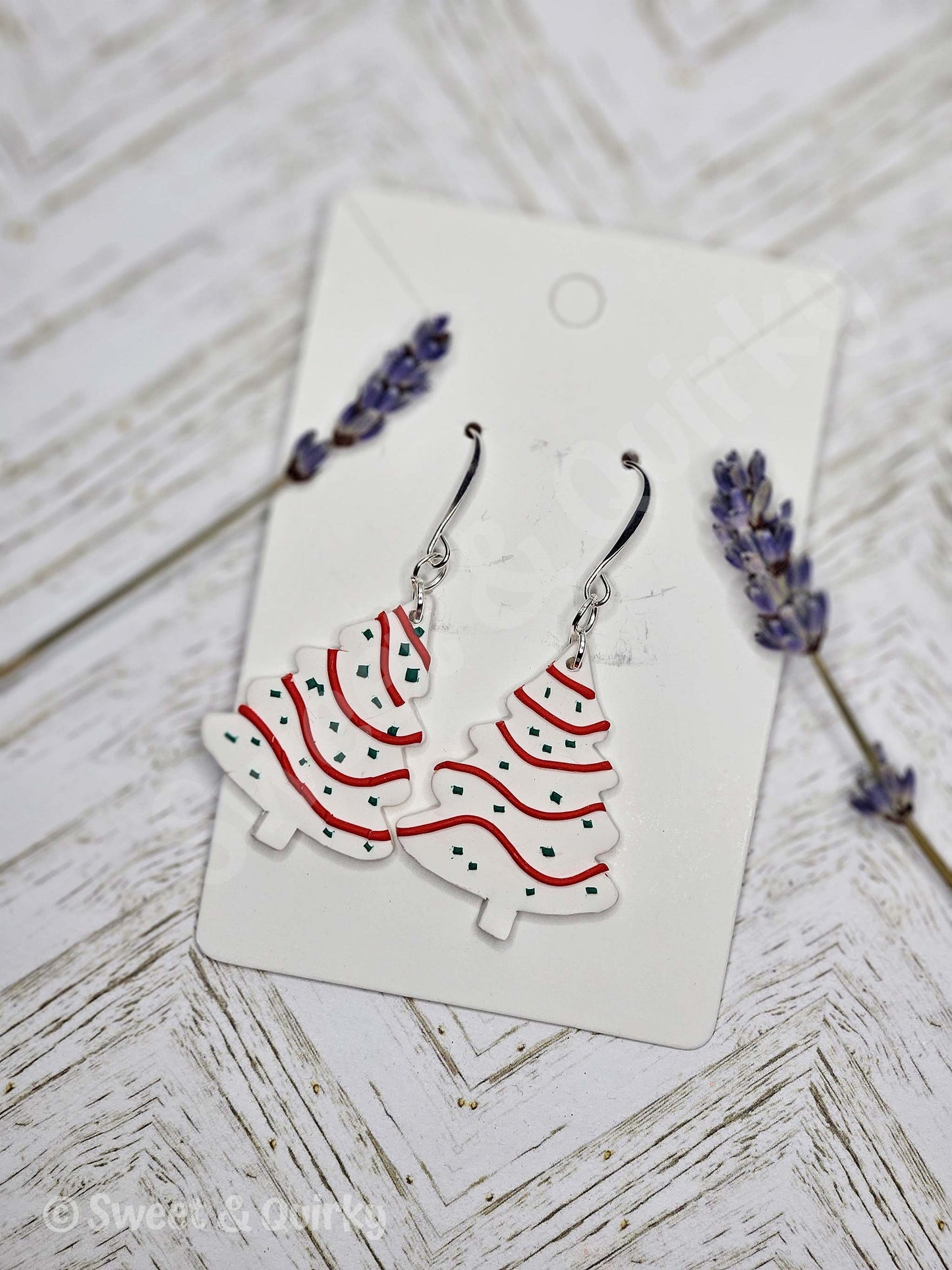 Little Debbie Christmas Tree Earrings