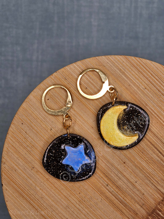 Moon & Starry Night Earrings