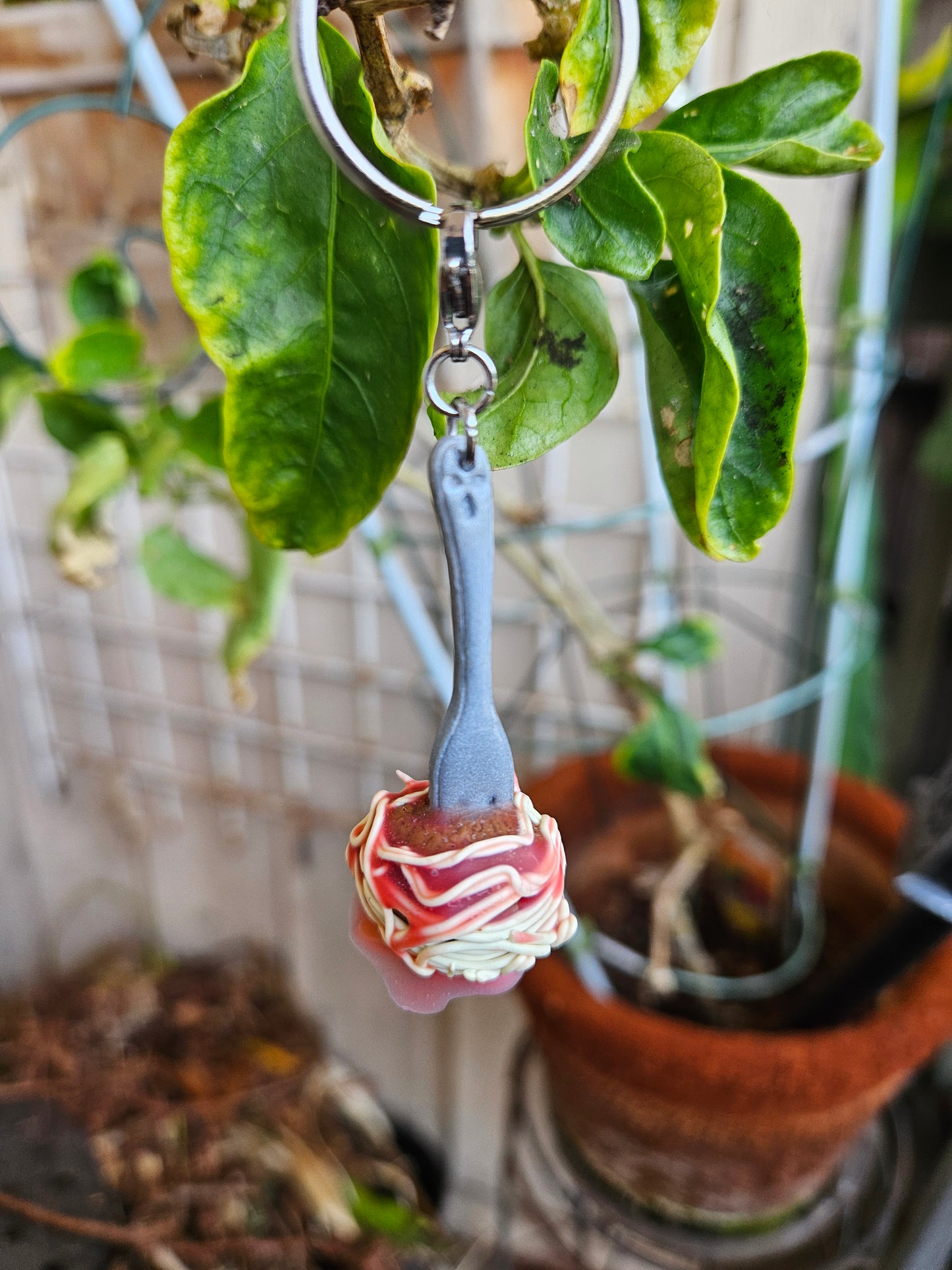 Spaghetti & Meatball Earrings or Keychain