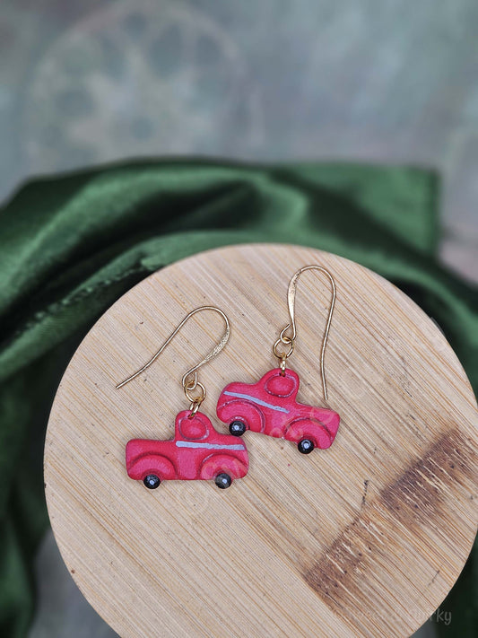 Bella's Red Truck Dangle Earrings - Twilight Inspired
