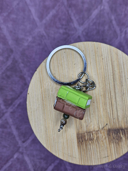 Stack of Books Keychain