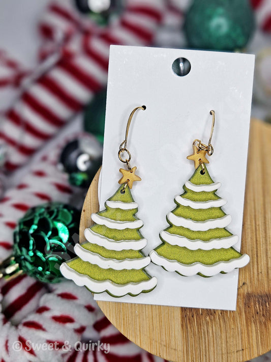 Merry Little Christmas Tree Earrings