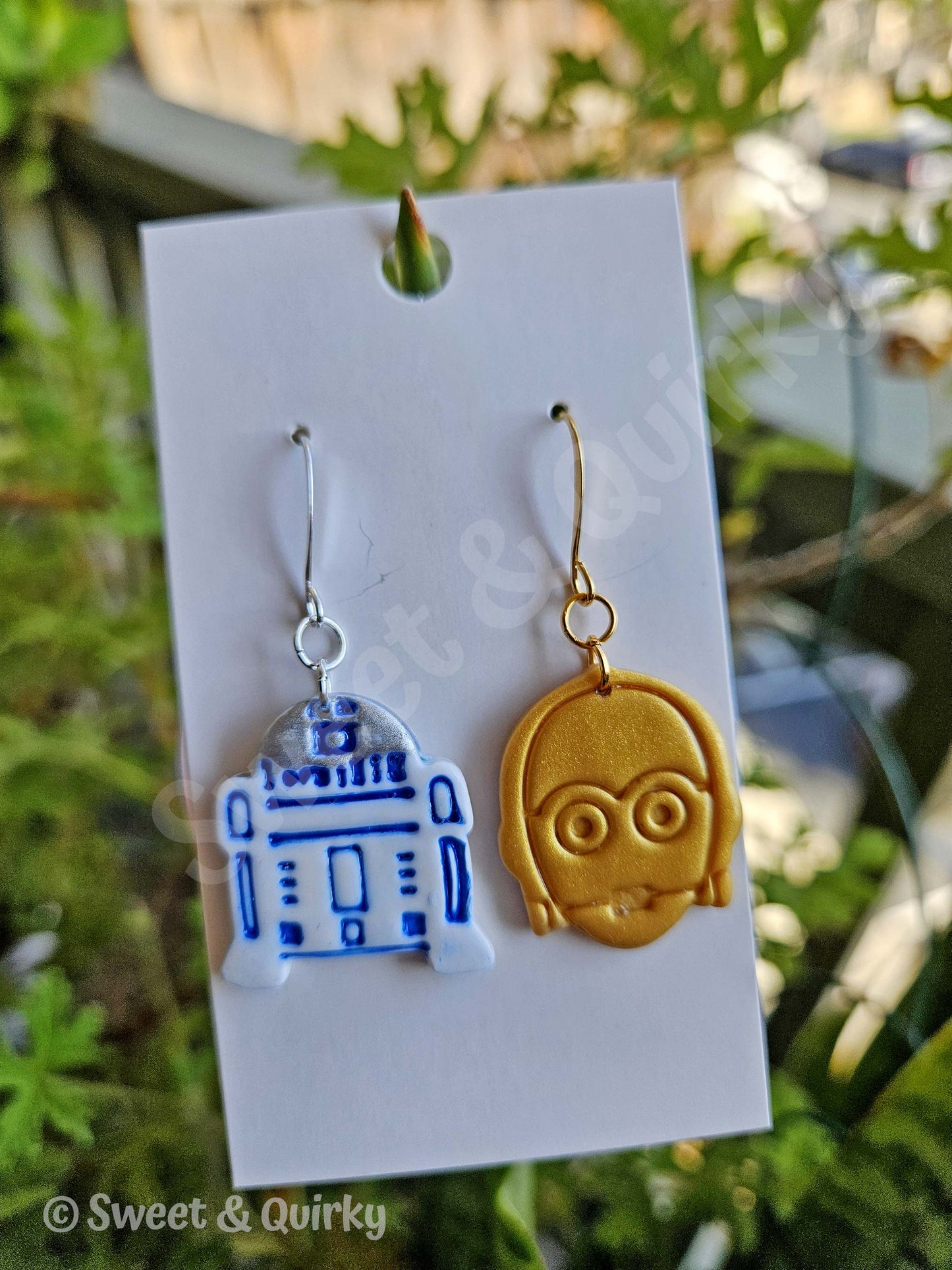 R2D2 and C3PO Earrings | Handmade Droid Sci-Fi Jewelry