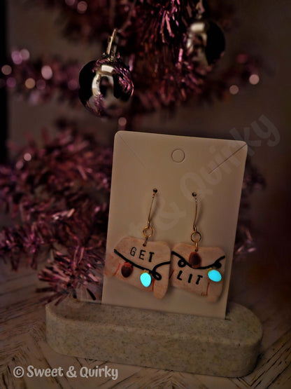 Get Lit Ugly Christmas Sweater Earrings