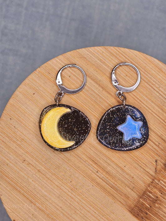 Moon & Starry Night Earrings