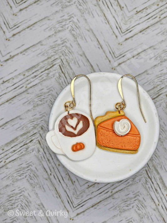 Pumpkin Pie & Latte Earrings