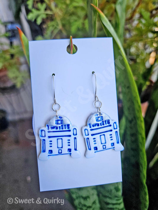 R2D2 and C3PO Earrings | Handmade Droid Sci-Fi Jewelry